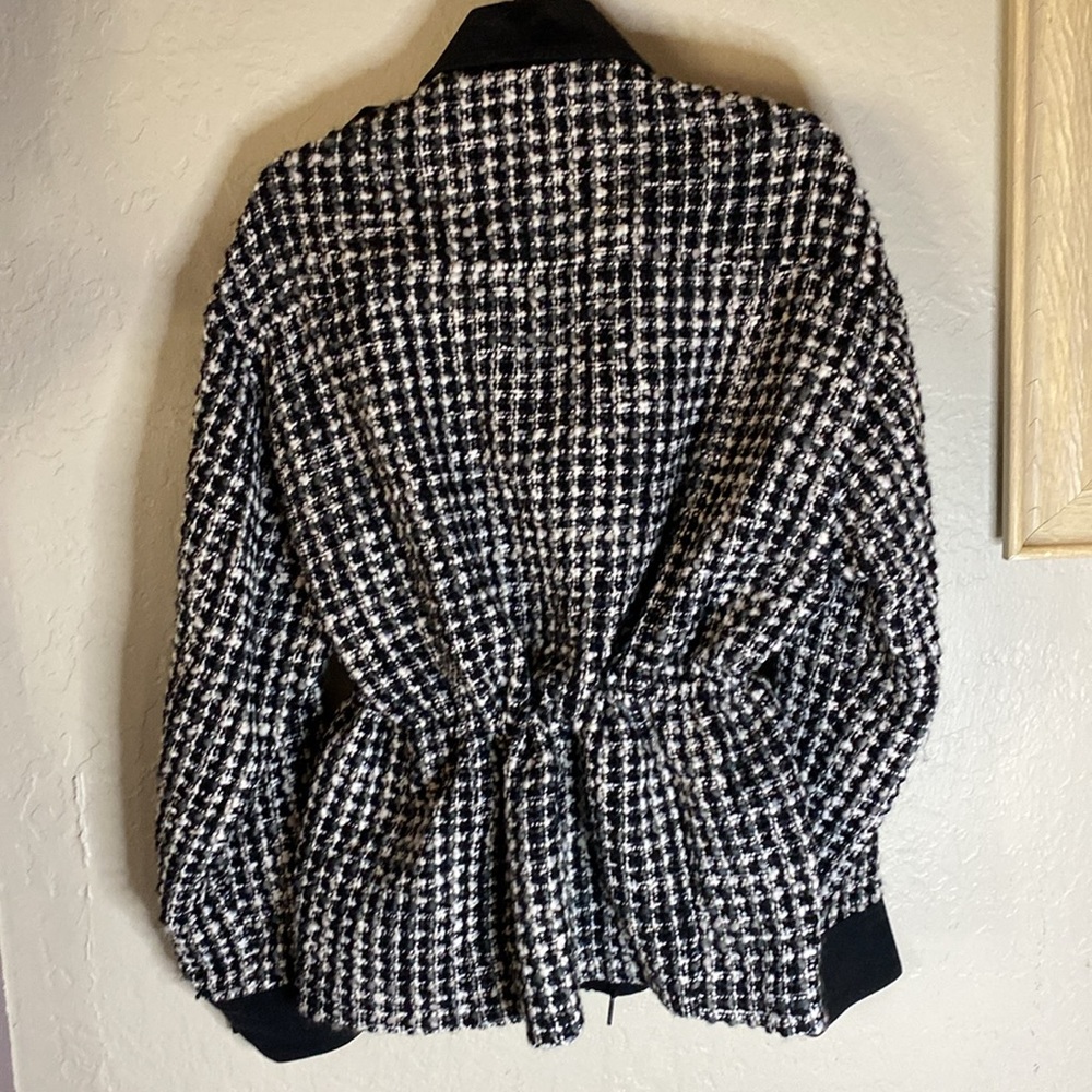 Final CCO📍🔥THE KOOPLES GARDEN TWEED BLACK, GRAY RELAXED FIT JACKET BIG POCKETS - Picture 4 of 17